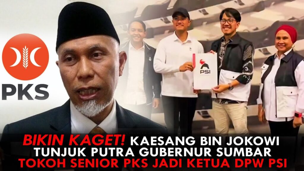 Youtube Thumnail image of : BIKIN KAGET! KAESANG BIN JOKOWI TUNJUK PUTRA GUBERNUR SUMBAR, TOKOH SENIOR PKS JADI KETUA DPW PSI