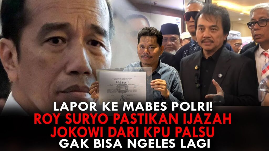 Youtube Thumnail image of : LAPOR KE MABES POLRI! ROY SURYO PASTIKAN IJAZAH JOKOWI DARI KPU PALSU. GAK BISA NGELES LAGI