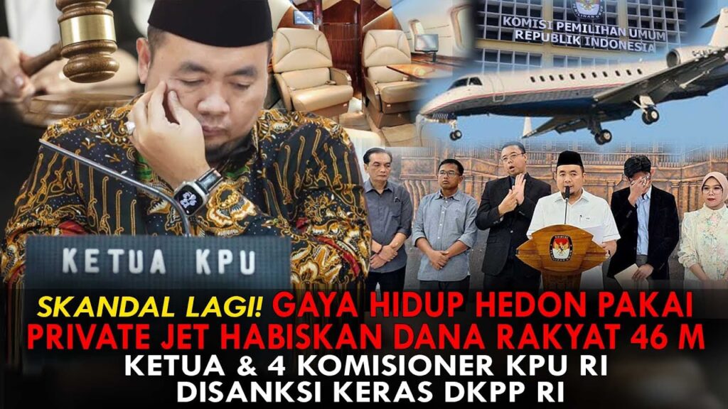 Youtube Thumnail image of : SKANDAL LAGI! GAYA HIDUP HEDON PAKAI PRIVATE JET, KETUA & 4 KOMISIONER KPU RI DISANKSI KERAS DKPP RI