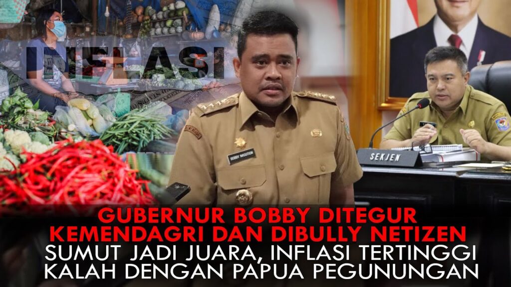 Youtube Thumnail image of : GUBERNUR BOBBY DITEGUR KEMENDAGRI & DIBULLY NETIZEN. SUMUT JD JUARA, INFLASI TERTINGGI SE-INDONESIA