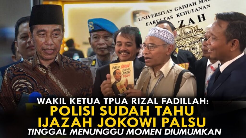 Youtube Thumnail image of : WAKIL KETUA TPUA RIZAL FADILLAH: POLISI SUDAH TAHU IJAZAH JKW PALSU.TINGGAL MENUNGGU MOMEN DIUMUMKAN
