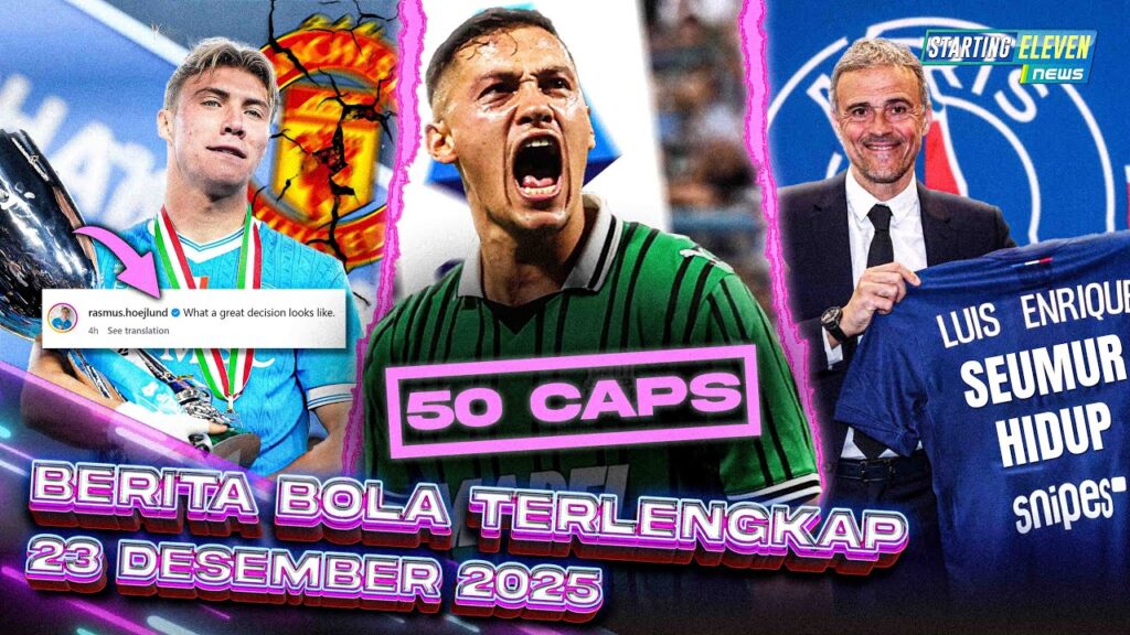 Youtube Thumnail image of : REKOR Baru IDZES di Serie A 🥳 PSG Beri ENRIQUE Kontrak SEUMUR HIDUP 😨 JUARA, Hojlund Sindir MU 🤫