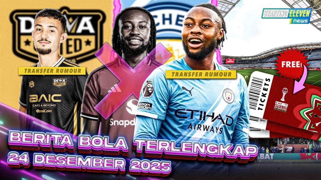 Youtube Thumnail image of : INFO A1! SEMENYO Pilih CITY Bukan MU 😆 GA LAKU! Tiket AFCON DIGRATISKAN 😱 IVAR ke Dewa United? 🤔