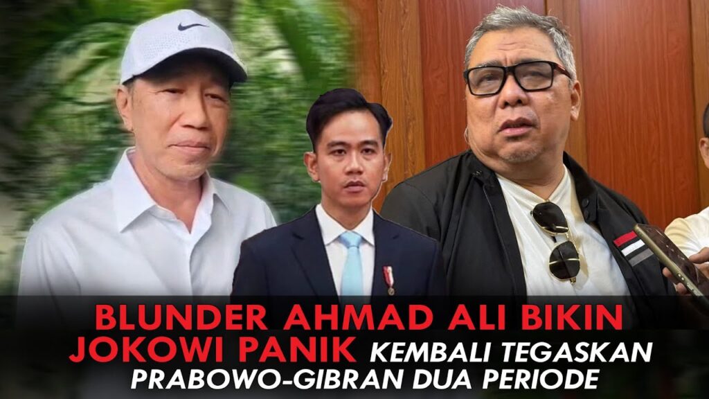 Youtube Thumnail image of : BLUNDER AHMAD ALI BIKIN JOKOWI PANIK. KEMBALI TEGASKAN PRABOWO-GIBRAN DUA PERIODE