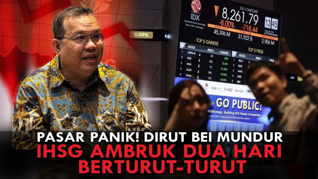 Youtube Thumnail image of : PASAR PANIK! DIRUT BEI MUNDUR, IHSG AMBRUK DUA HARI BERTURUT-TURUT