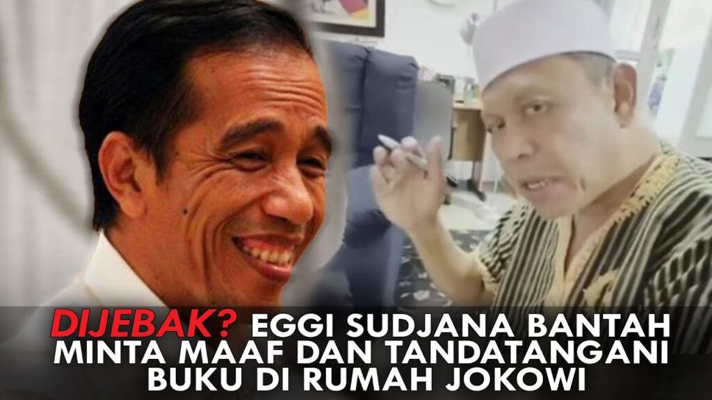 Youtube Thumnail image of : DIJEBAK? EGGI SUDJANA BANTAH MINTA MAAF DAN TANDATANGANI BUKU DI RUMAH JOKOWI