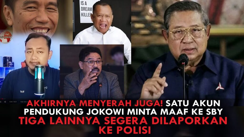 Youtube Thumnail image of : MENYERAH! DISOMASI, SATU AKUN TERMUL MINTA MAAF KE SBY. TIGA LAINNYA SEGERA DILAPORKAN KE POLISI