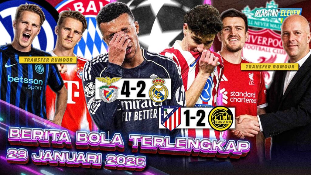 Youtube Thumnail image of : DUH! Duo MADRID NYUNGSEP di UCL 😨 ODEGAARD Didekati INTER & BAYERN 🤯 LIVERPOOL Kejar MAGUIRE? 😱