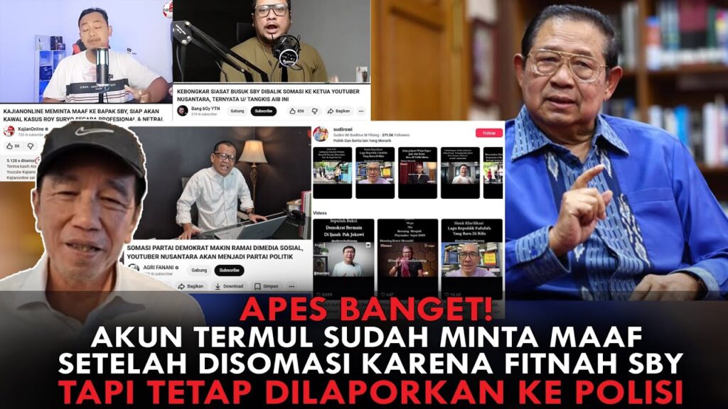 Youtube Thumnail image of : APES! AKUN TERMUL SUDAH MINTA MAAF SETELAH DISOMASI SBY, TAPI TETAP DILAPORKAN KE POLISI