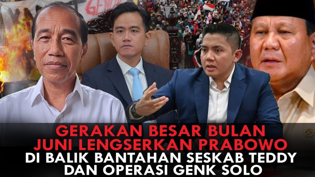Youtube Thumnail image of : GERAKAN BESAR JATUHKAN PRABOWO BULAN JUNI! DI BALIK BANTAHAN LETKOL TEDDY & OPERASI GENK SOLO