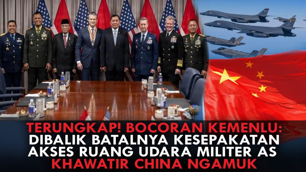 Youtube Thumnail image of : BOCORAN KEMENLU: KHAWATIR CHINA NGAMUK, DESAK MENHAN JANGAN BUKA RUANG UDARA BAGI MILITER AS